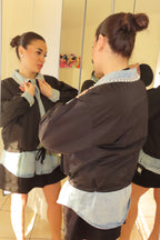 Giubbino Miuccia con inserti in jeans