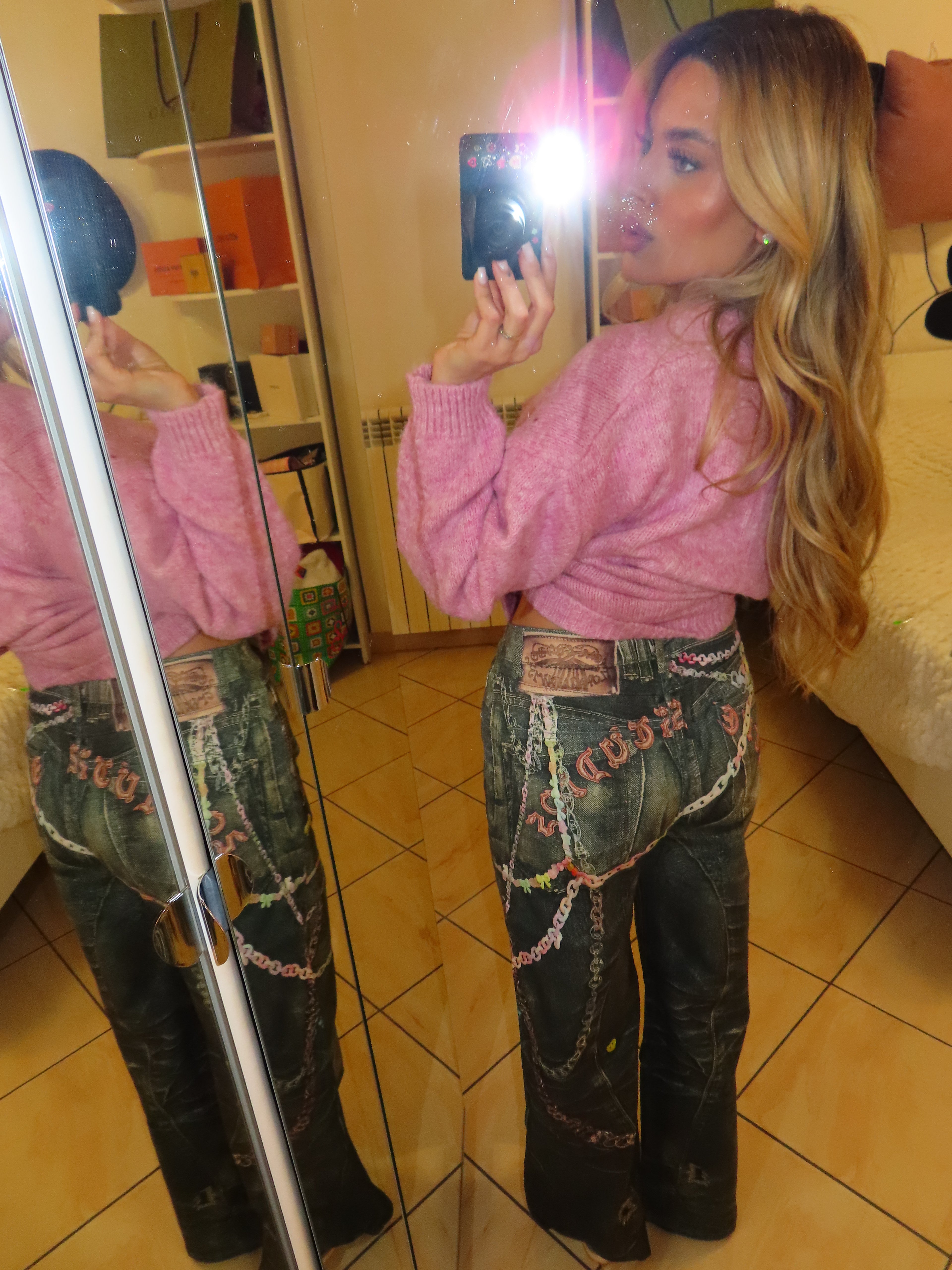 Jeans ciondoli tessuto primavera/estate