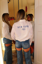 Camicia palloncino con ricamo New York