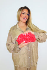 Bag trapuntata clutch