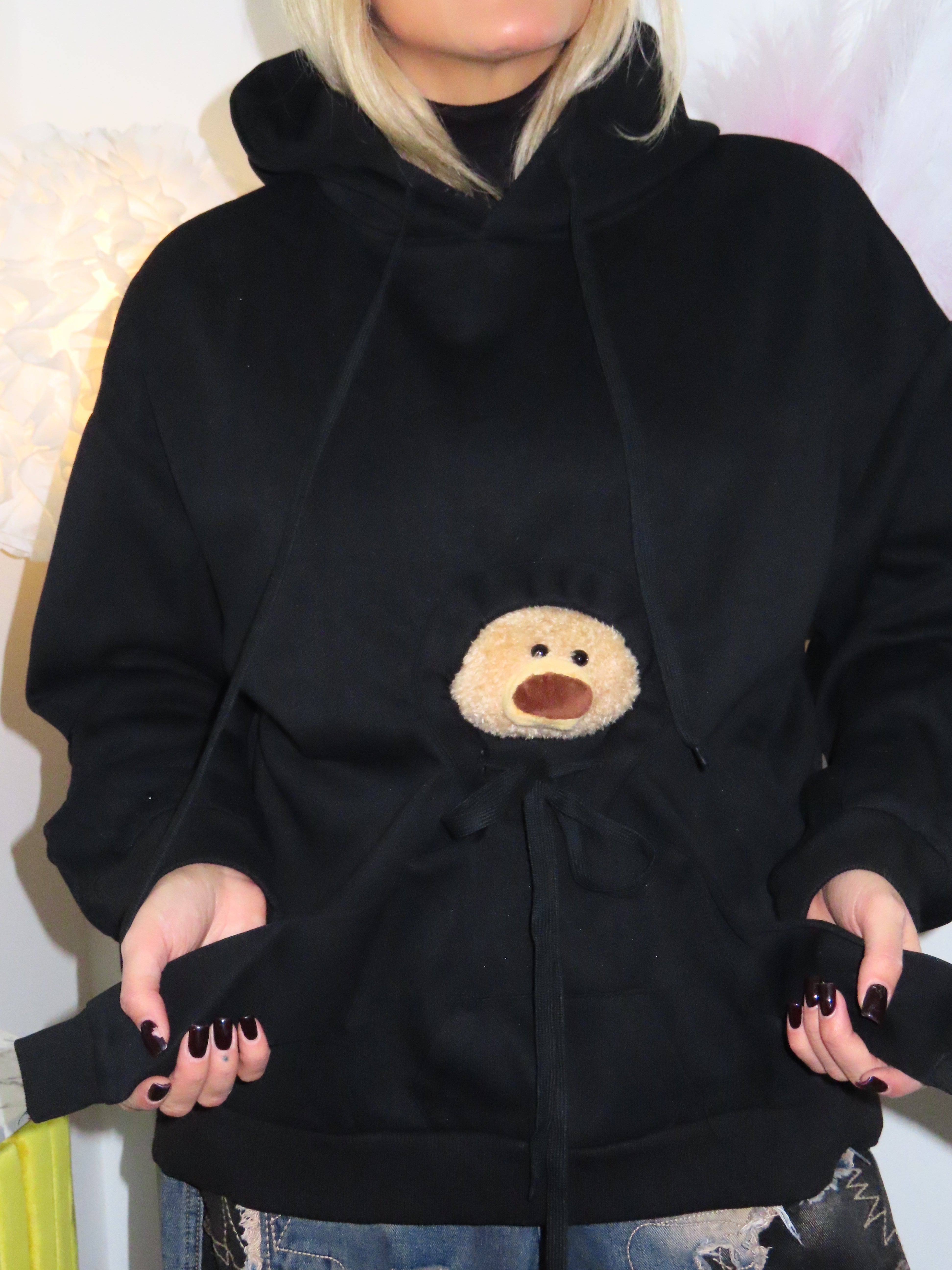 Felpa e orsetto con mini felpa