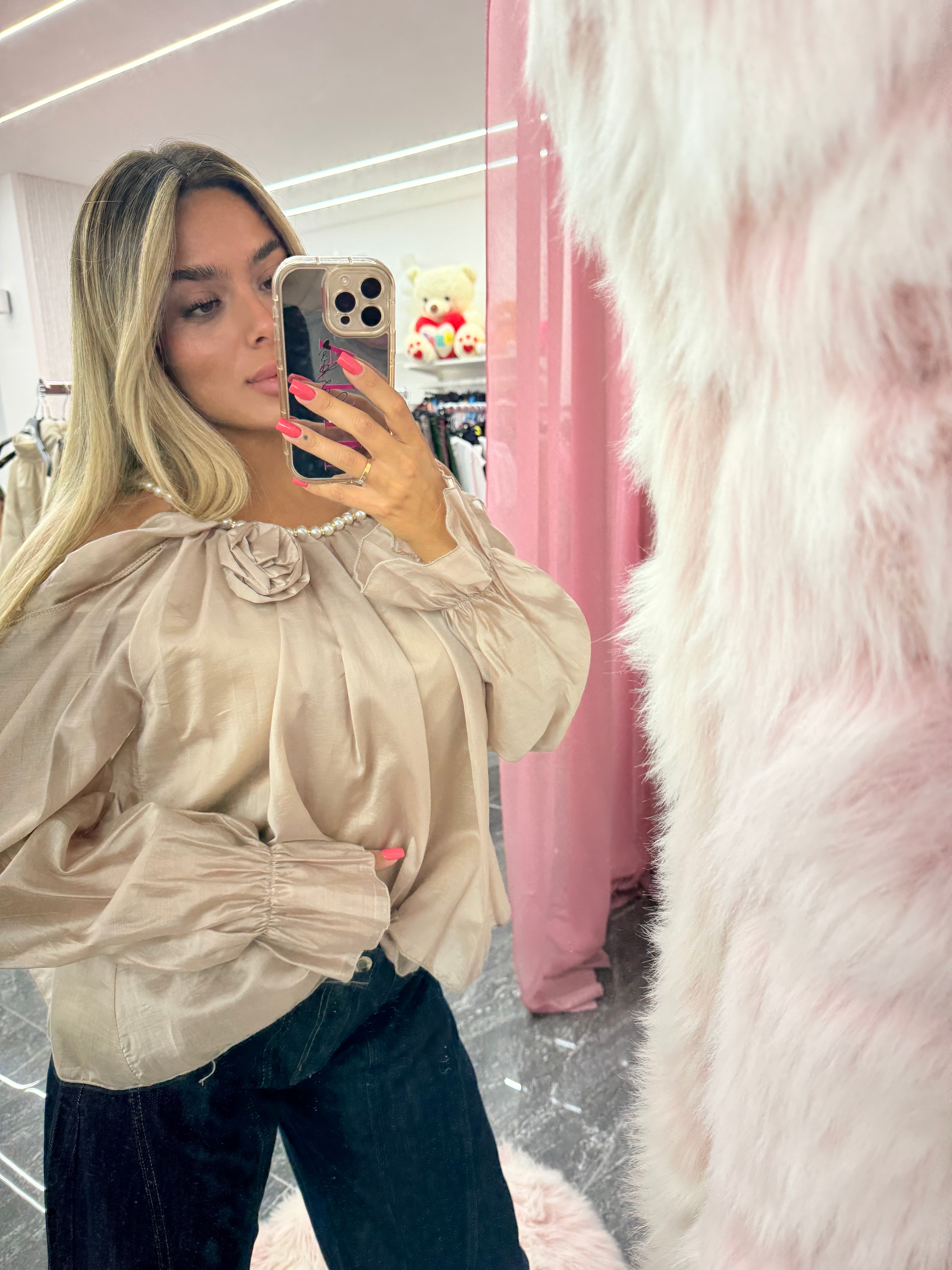 Camicia luce di perla