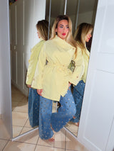 Trench midi con chiusura trasversale