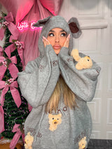 Felpa in lana maglione con orsetti