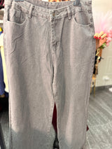 Jeans grigio taglia grandi