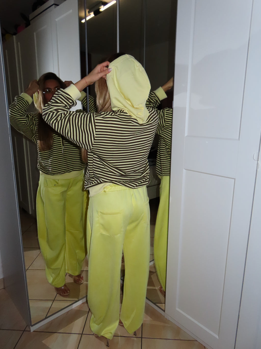 Pantalone ballon Alcantara con molla sul retro in vita