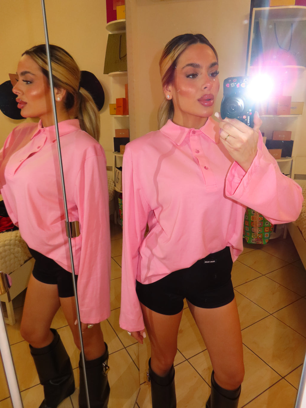 Maglia con bottoncino e spallina JustWest