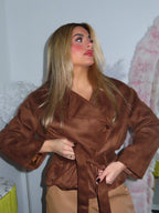 Giubbino in simil camoscio