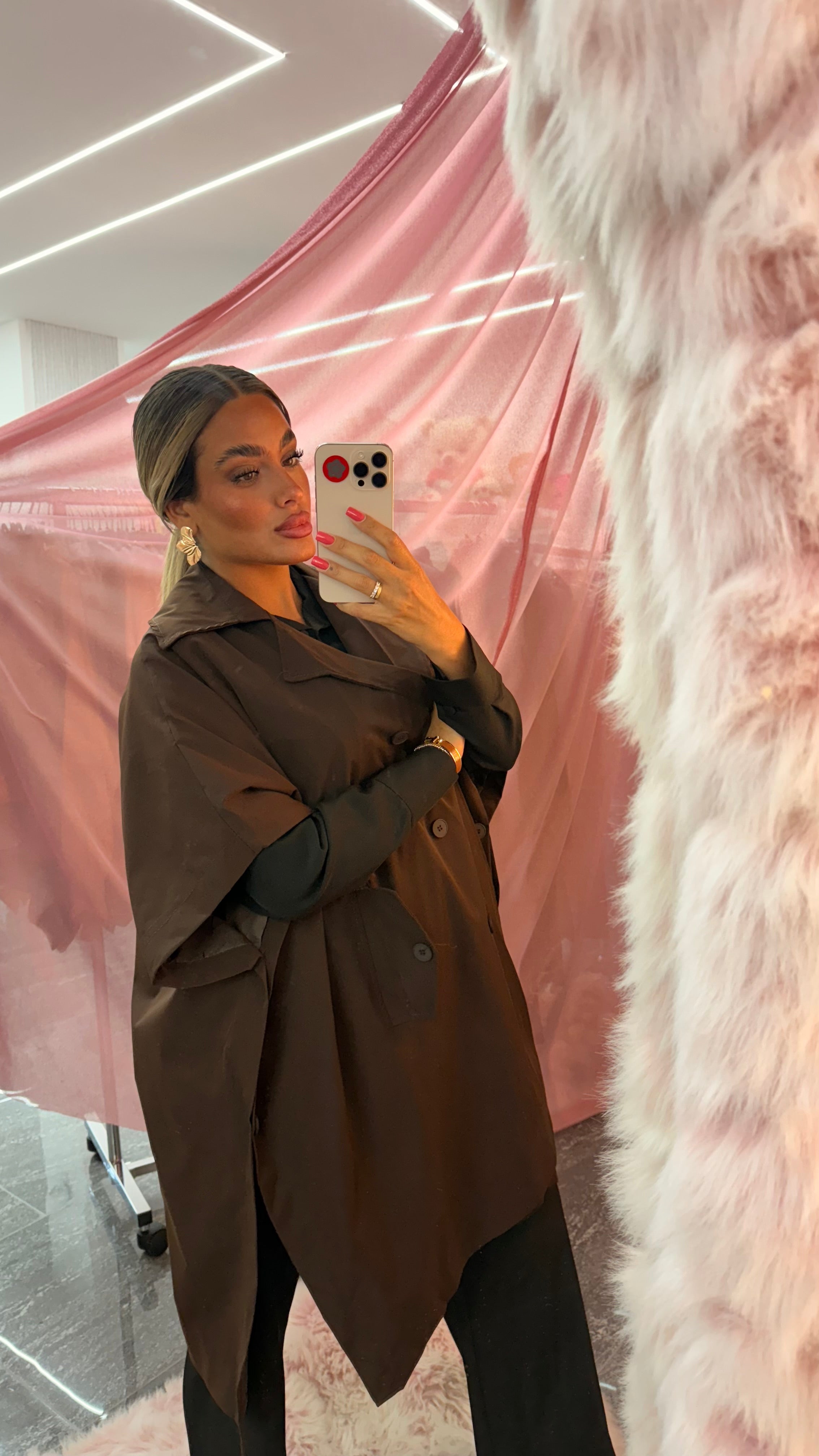 Trench maxi over