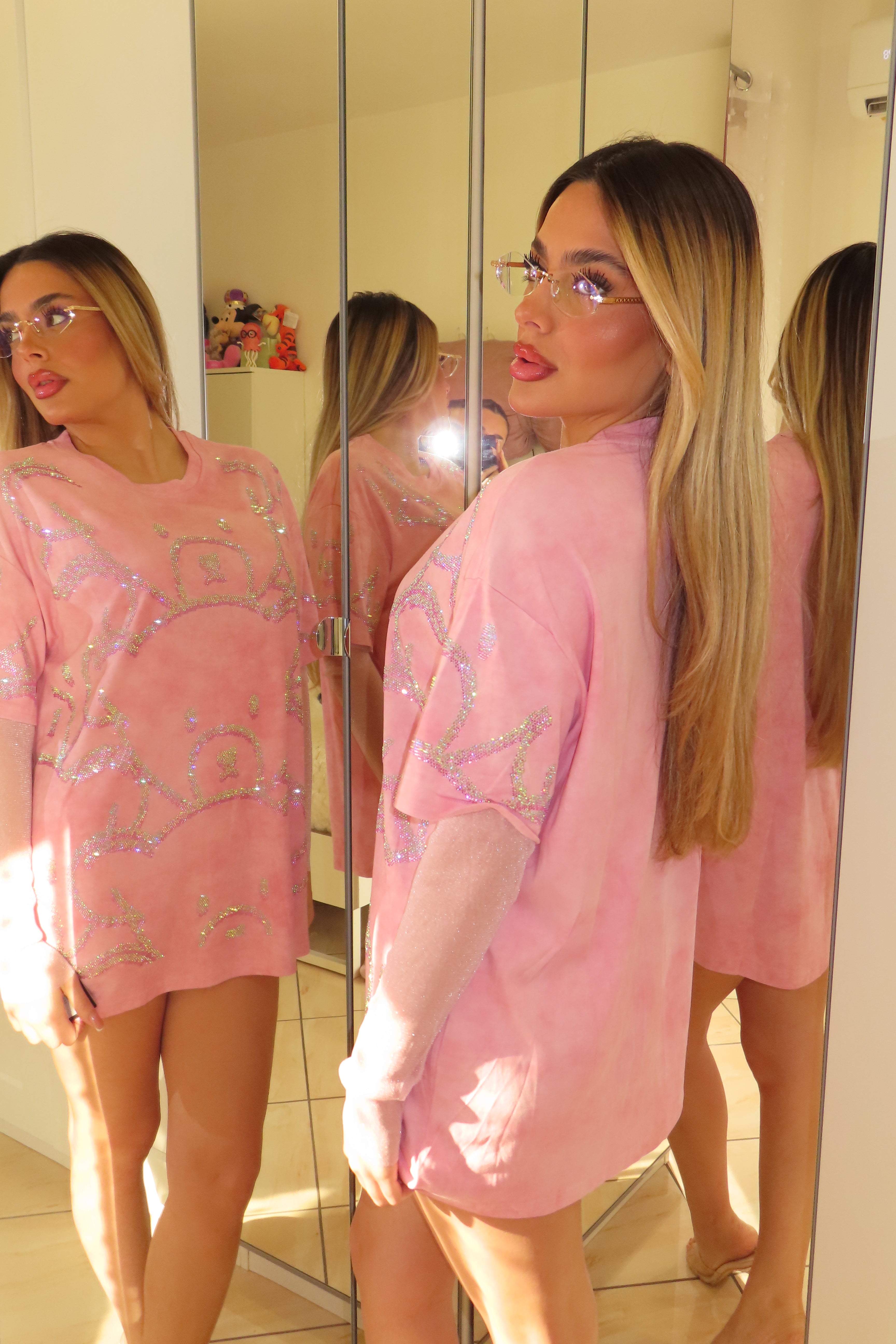 Maglia Teddy over con manica velata luxury