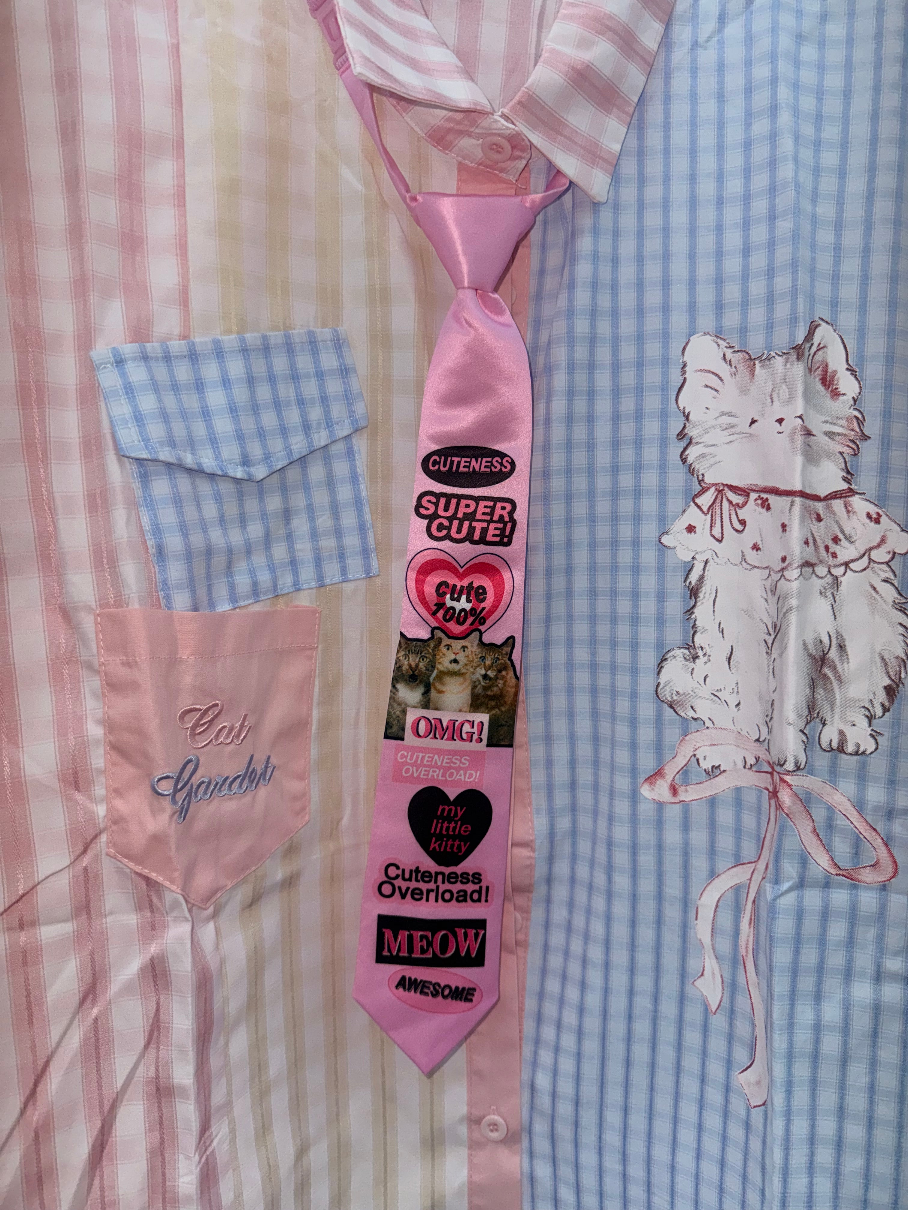 Dress camicia love cat