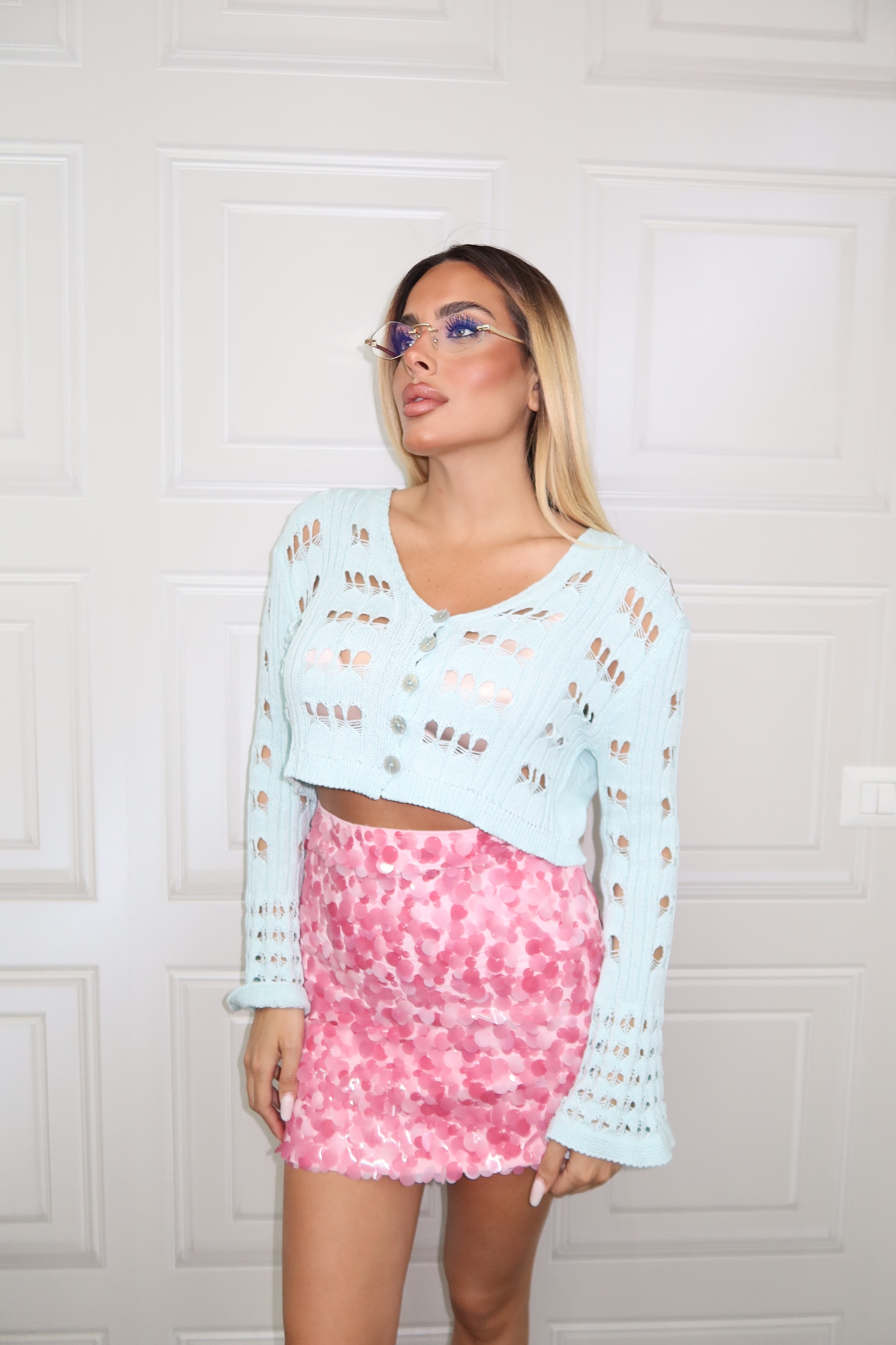 Cardigan in filo Polly
