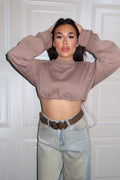 Maglia JustWest crop con coulisse regolabile