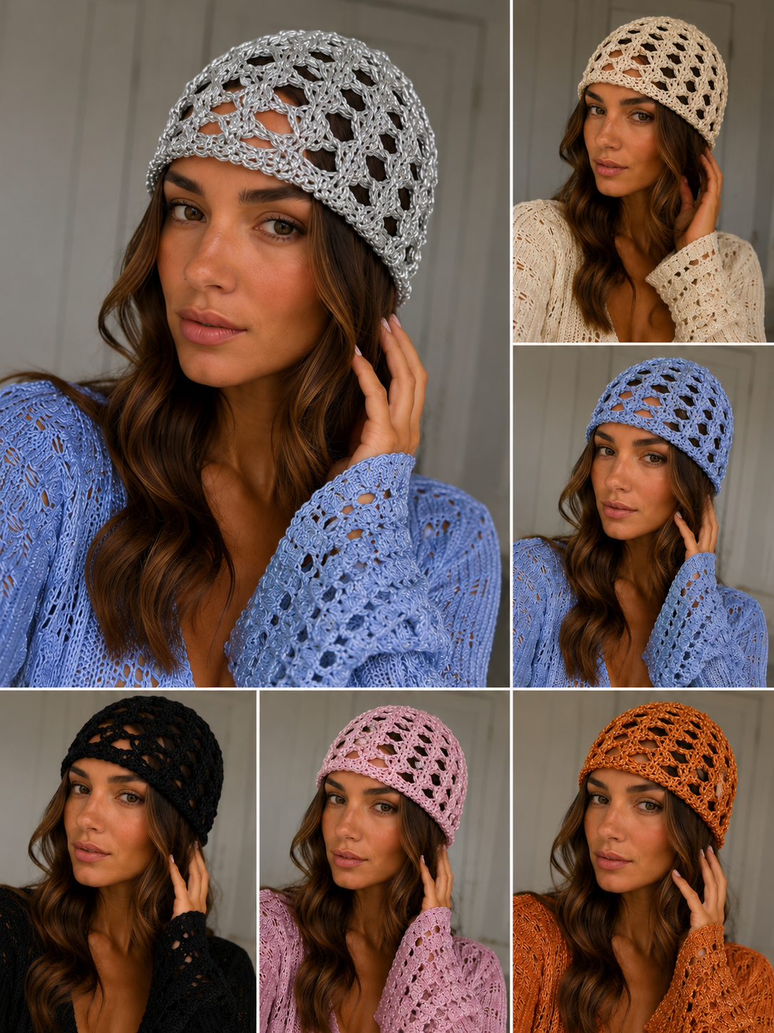Copricapo uncinetto lurex