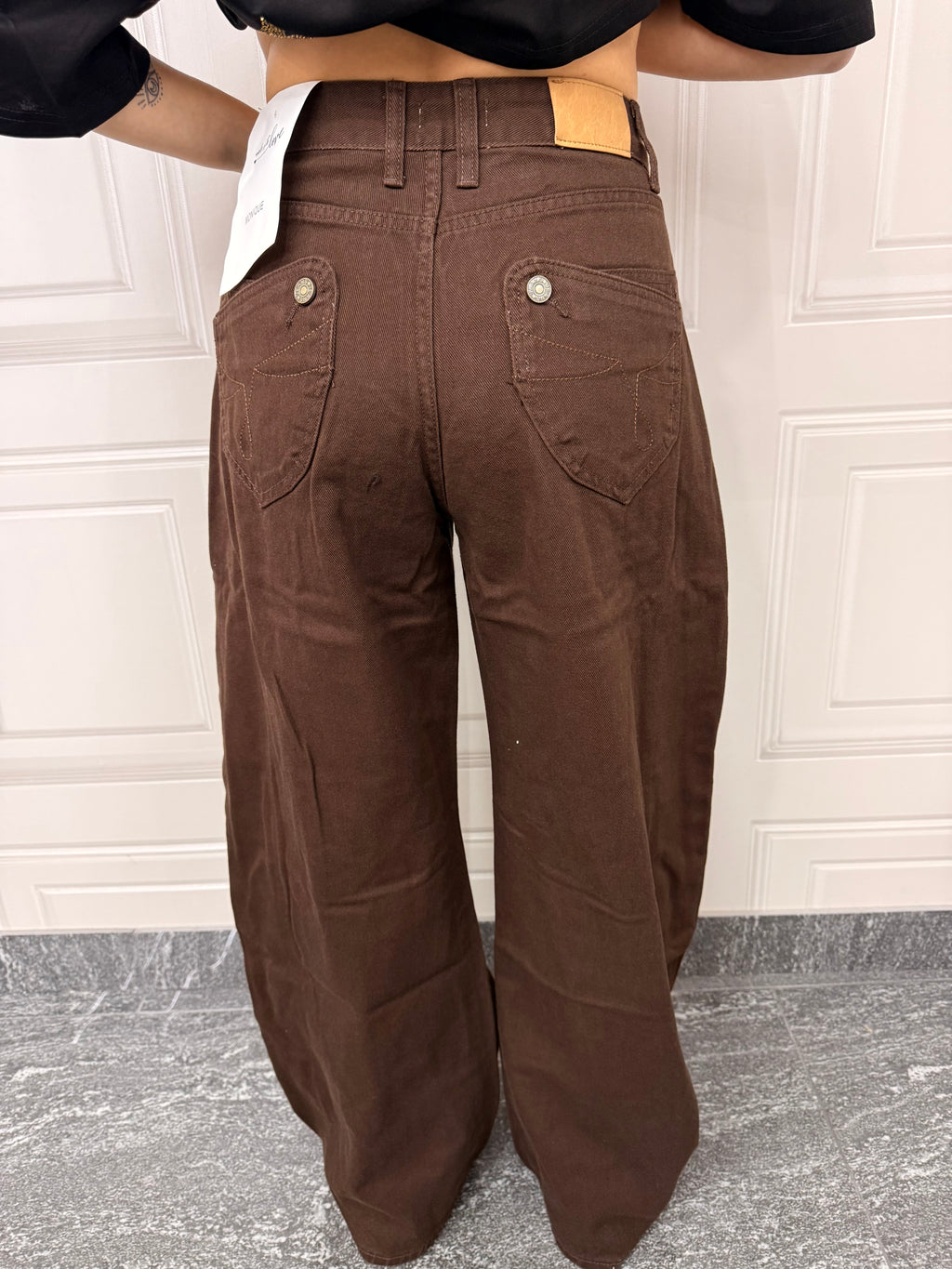 Jeans brownie star gold