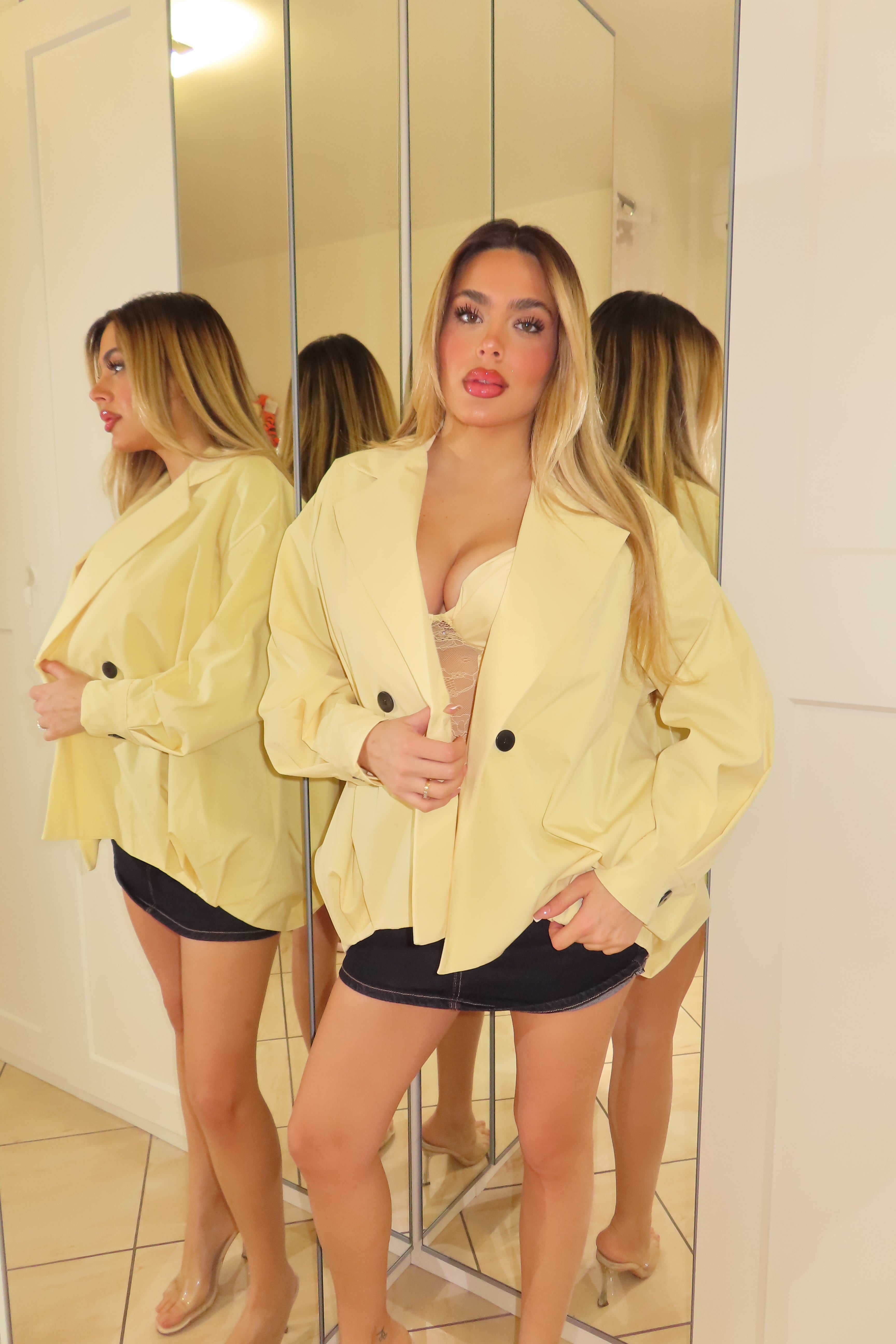 Giubbino over tessuto tecnico