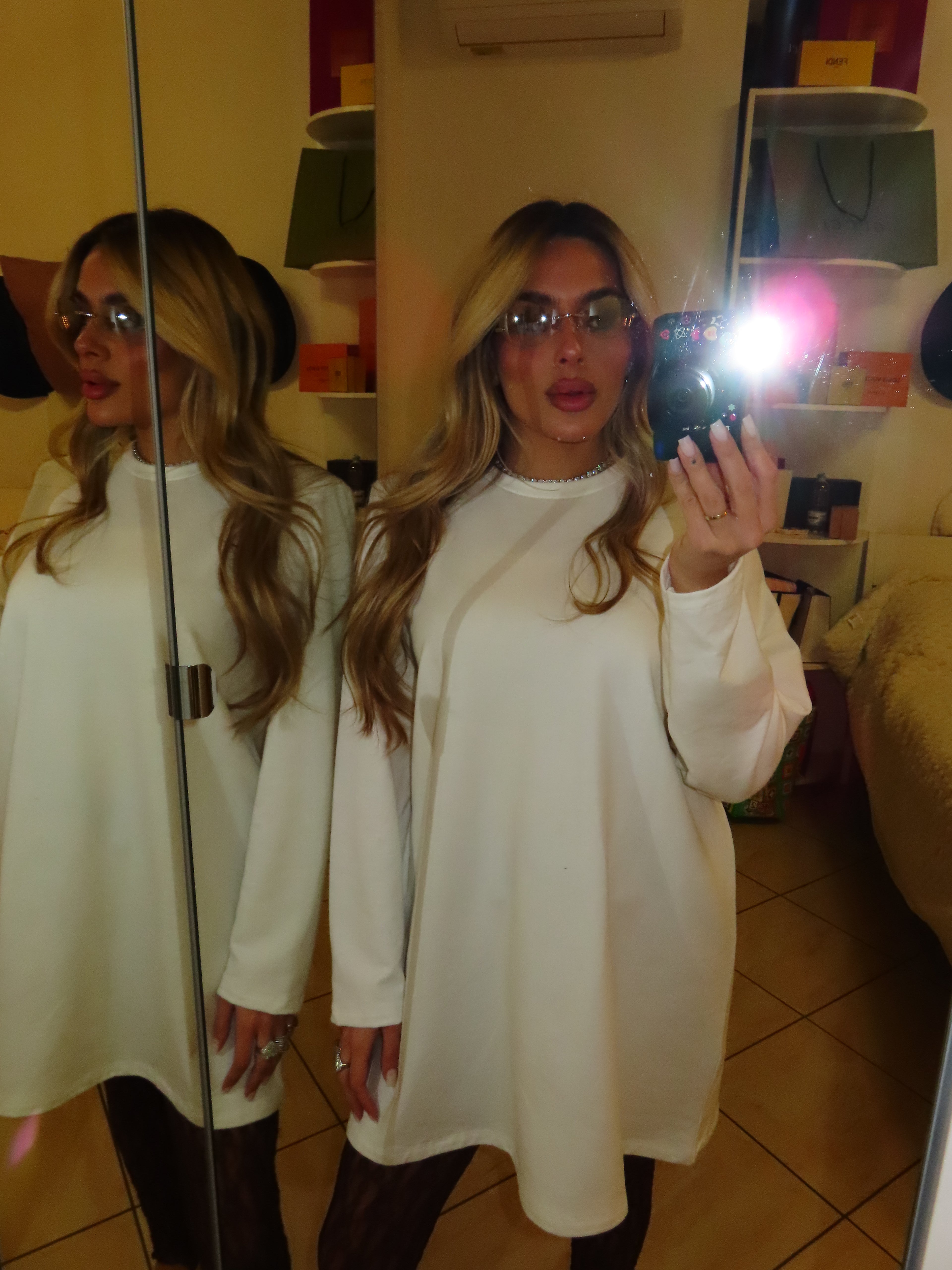 Felpa felpata over con spalline