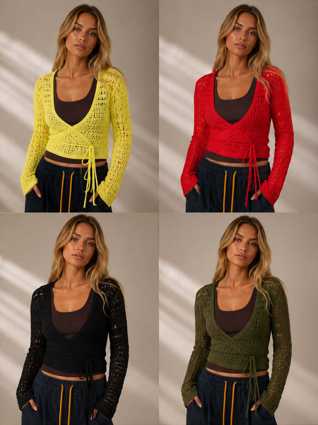 Cardigan incrociatina filo Amare