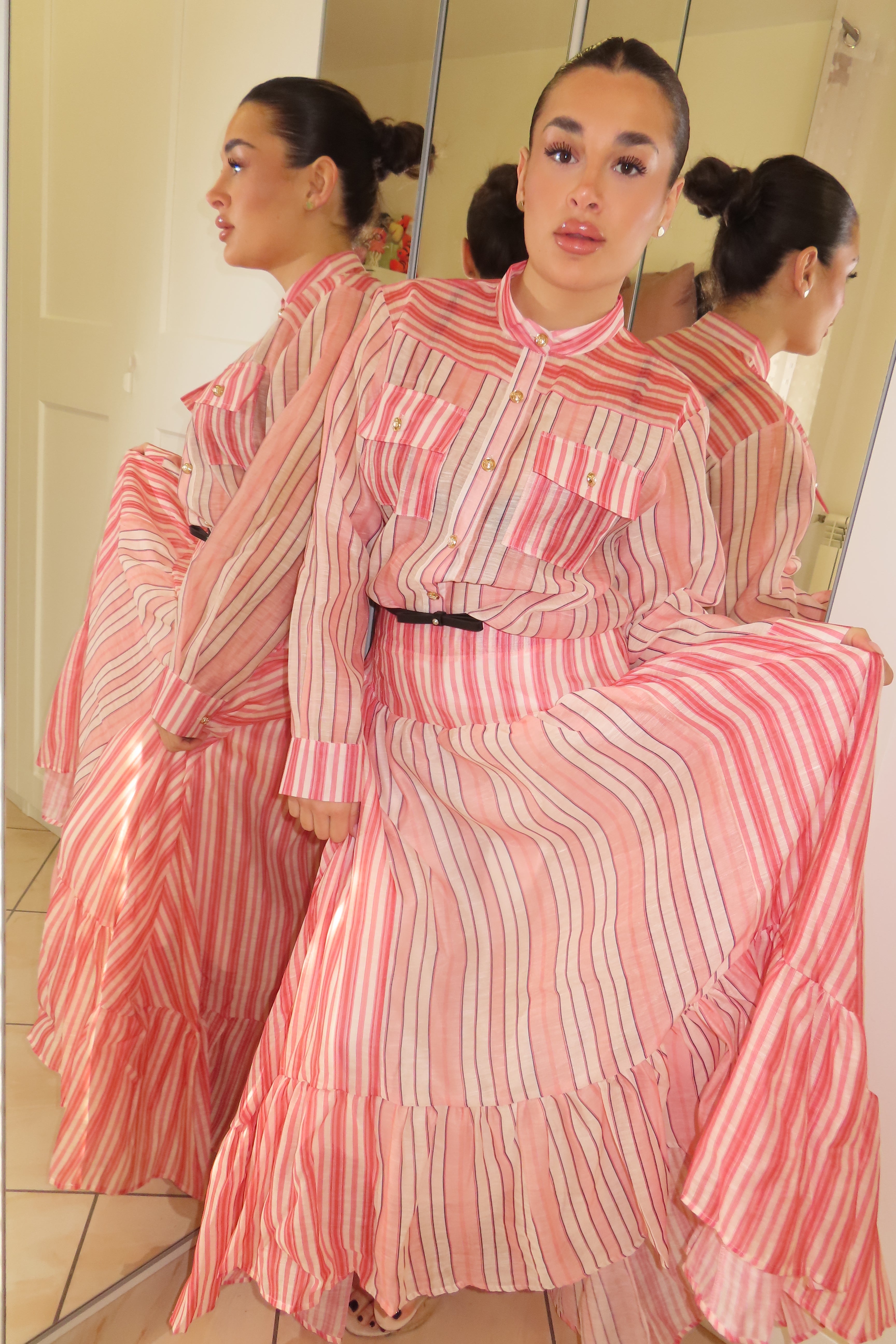 Completo valencia camicia e gonna