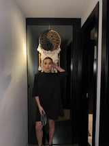 Maglia Crystal con cuore sul retro e manica con strass