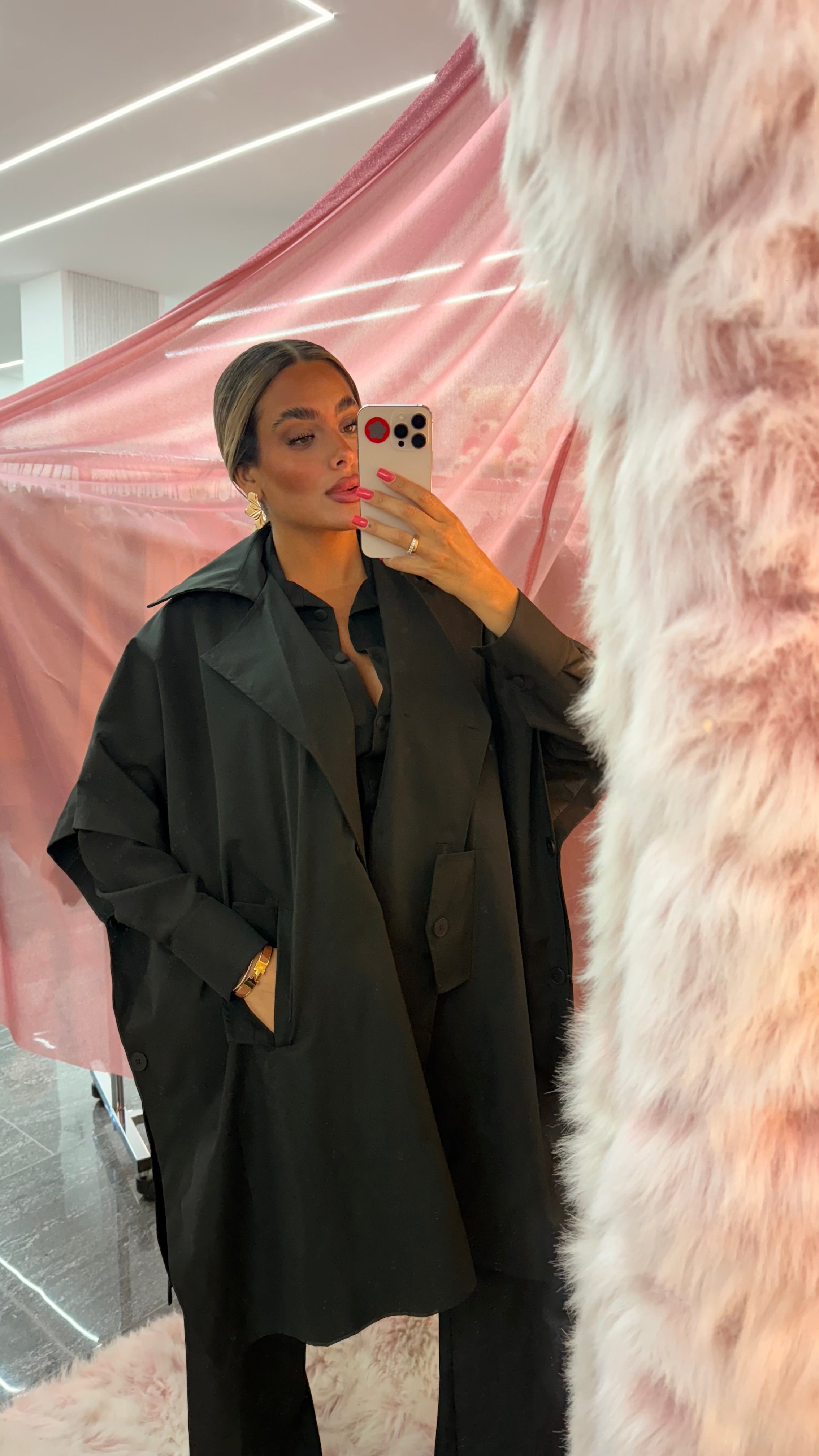 Trench maxi over