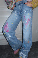 Jeans over Brooklyn con brillantini