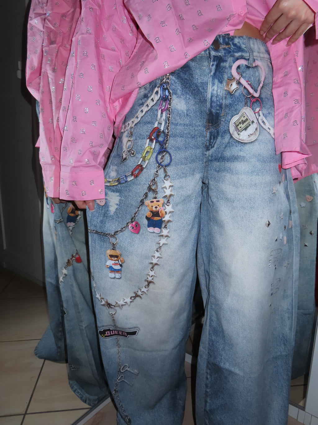 Jeans ciondoli SUPER denim chiaro