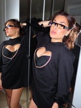 Maglia over CUORE CRYSTAL