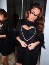 Maglia over CUORE CRYSTAL