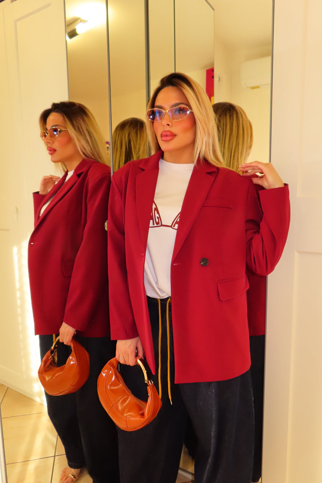 Giacca con spalline over JustWest Lala