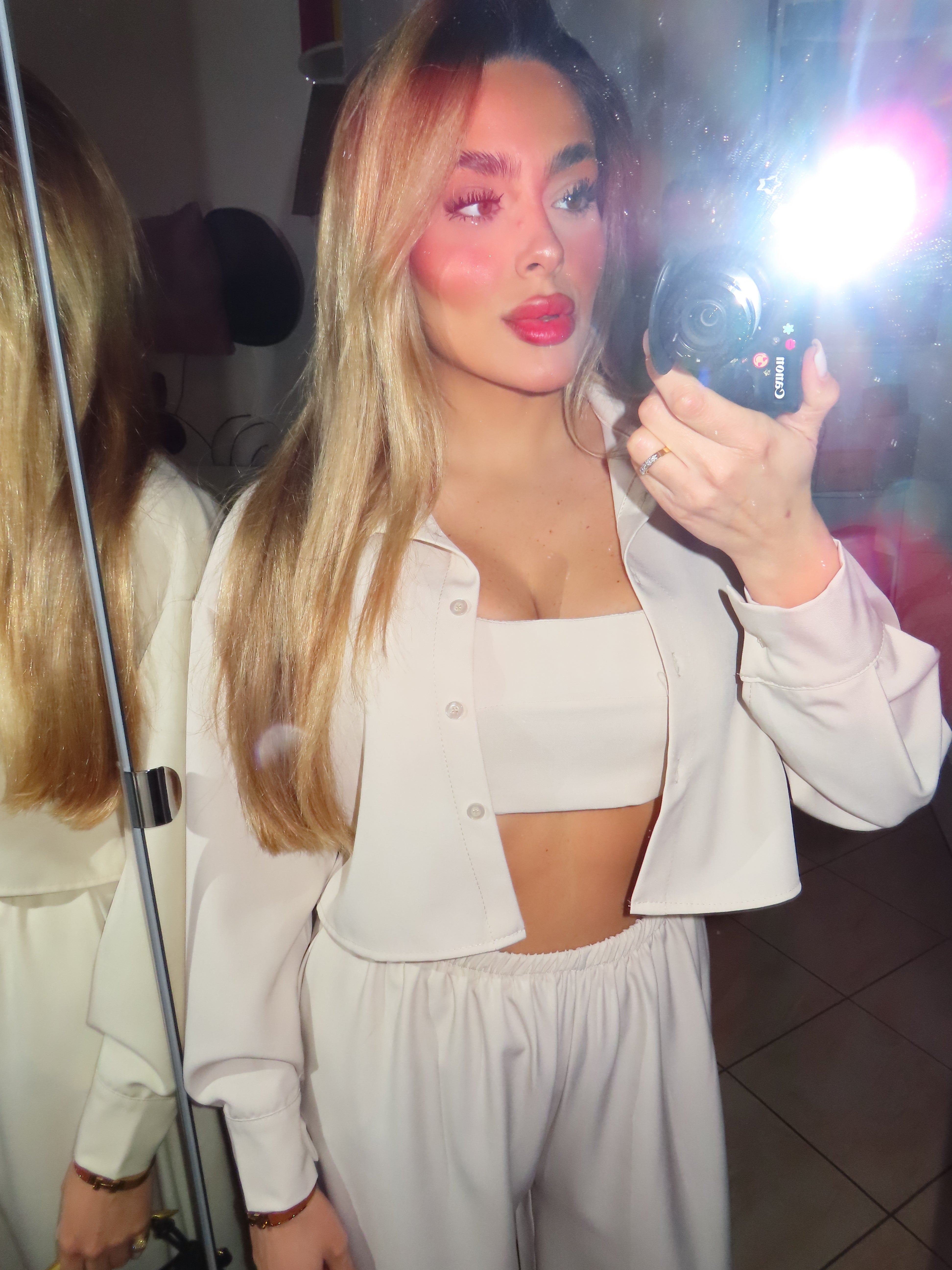 Completo tre pezzi pantalone con molla in vita