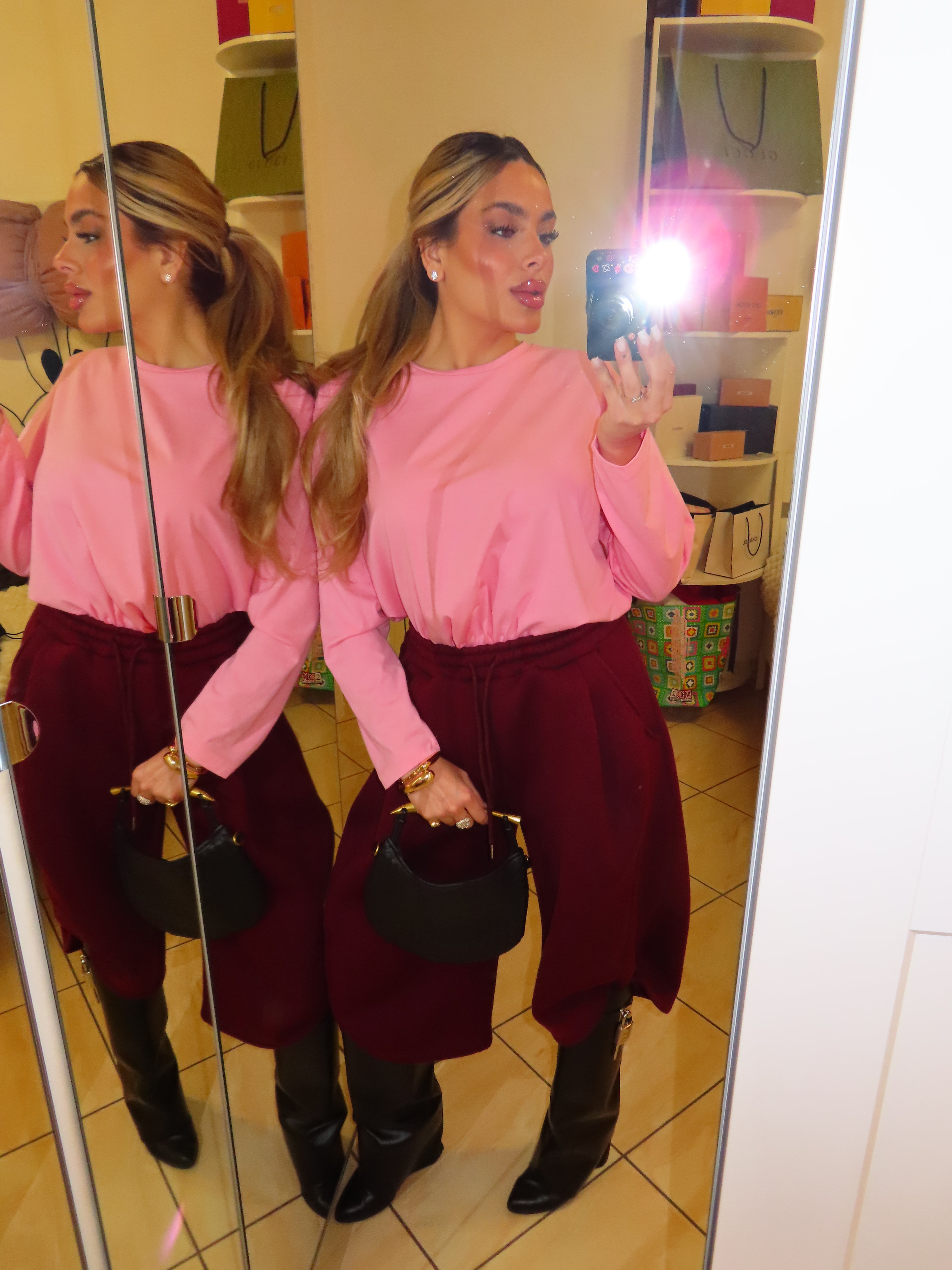 Maglia over JustWest con spalline lunghezza vita