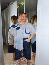 Camicia di jeans over sky blue