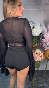 Body velato farfalla