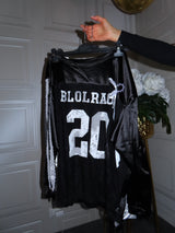 Maglia con scollo a barca e trasparenze Blolrace