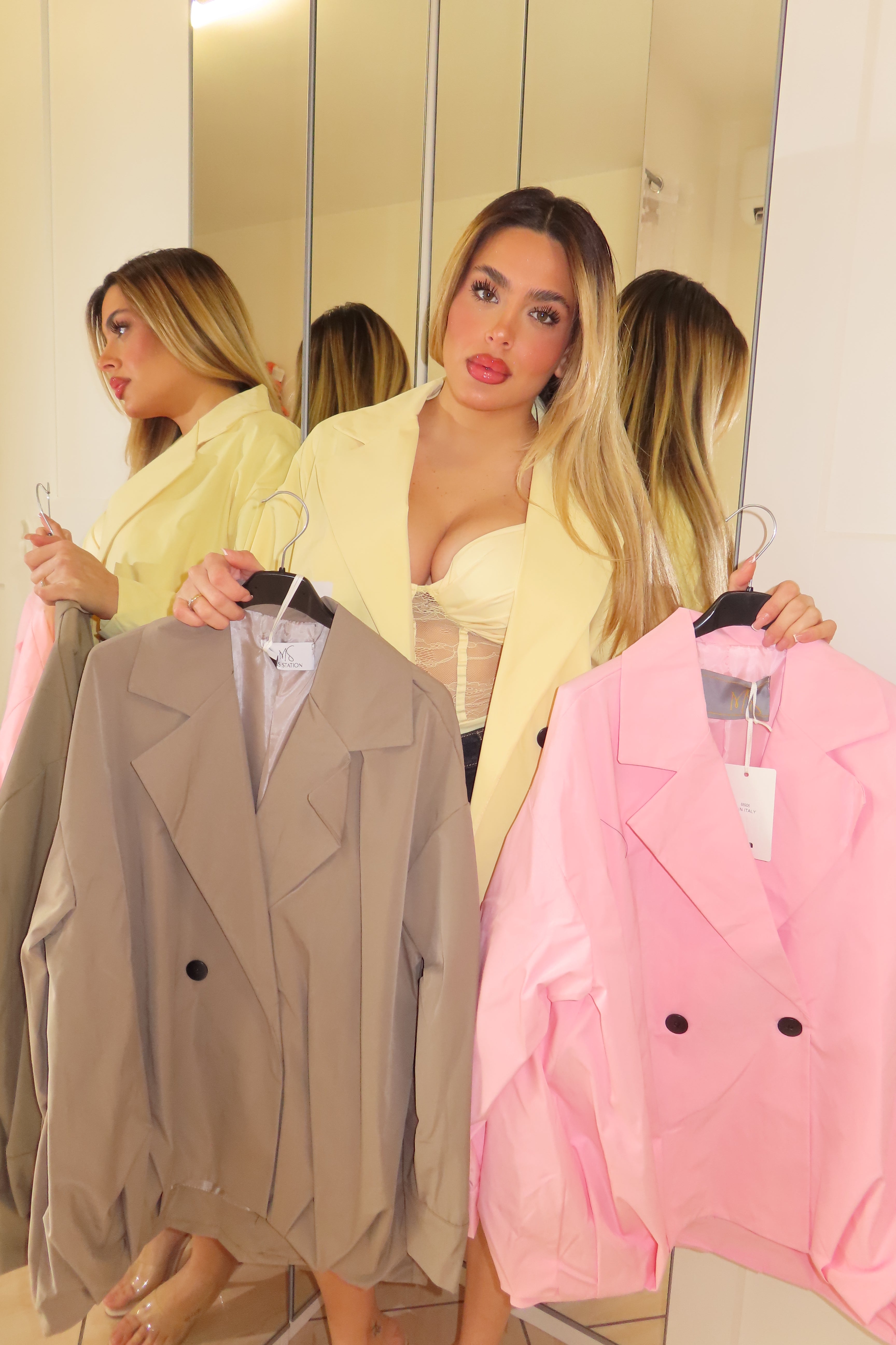 Giubbino over tessuto tecnico