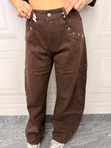 Jeans brownie star gold