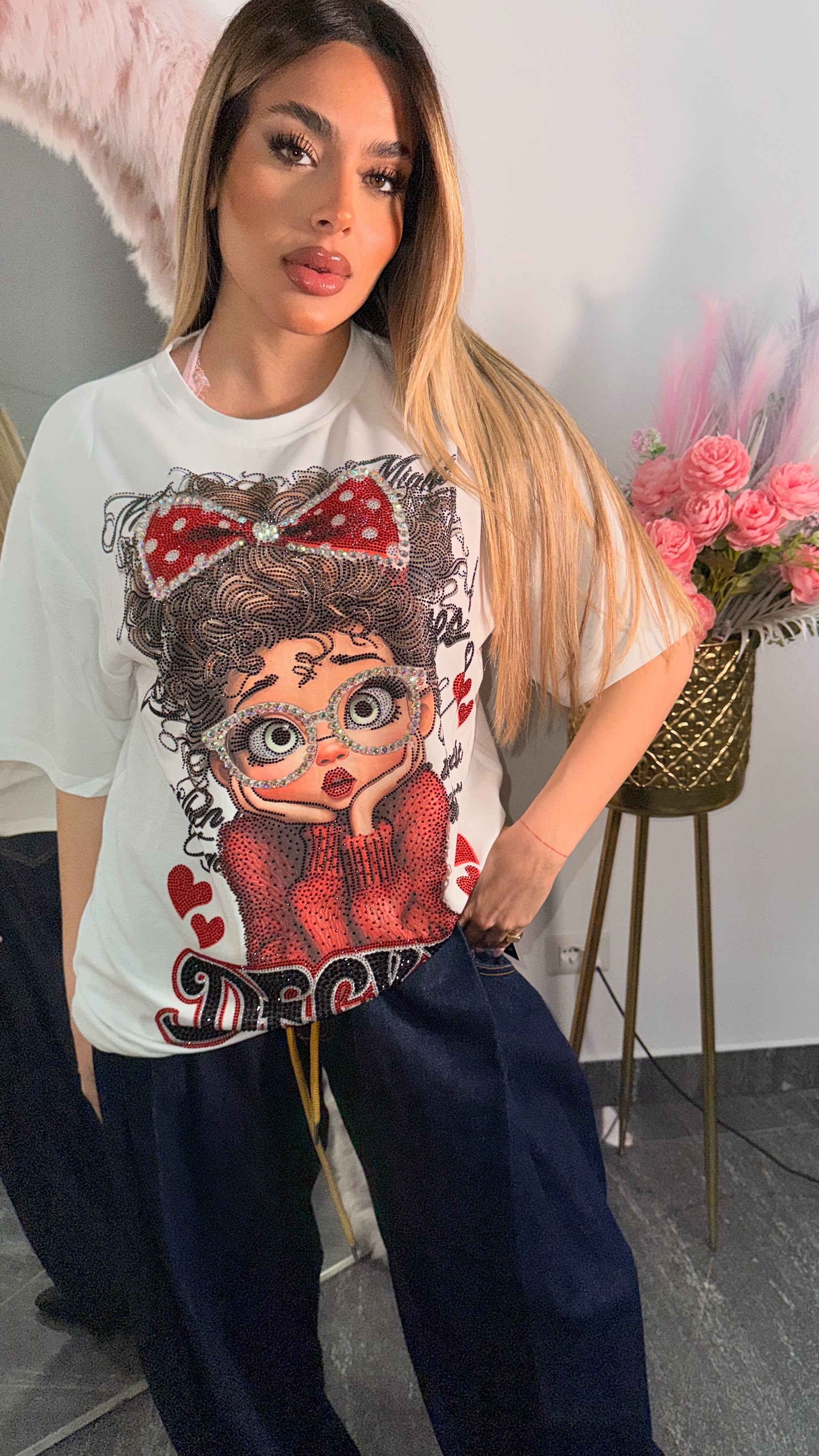 Maglia decked Brillantinata