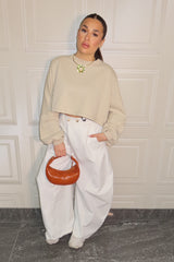 Felpa garzata JustWest con spalline longsleeve Annette