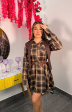 Vestito scacchi con glitter