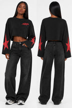 Felpa Crop American Style