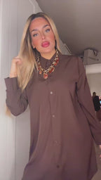 Camicia lunga con bottoncini